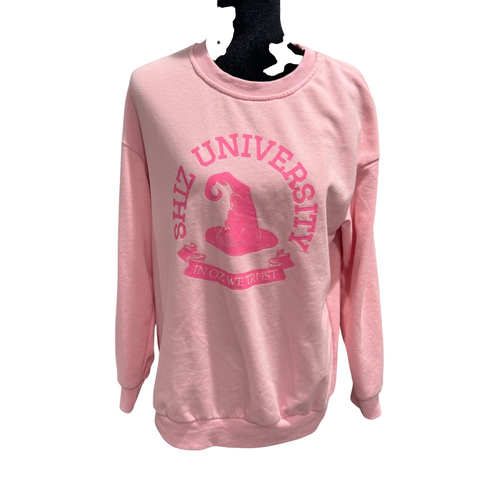 Shiz University Wicked Oz Pink Graphic Sweatshirt Crewneck Small